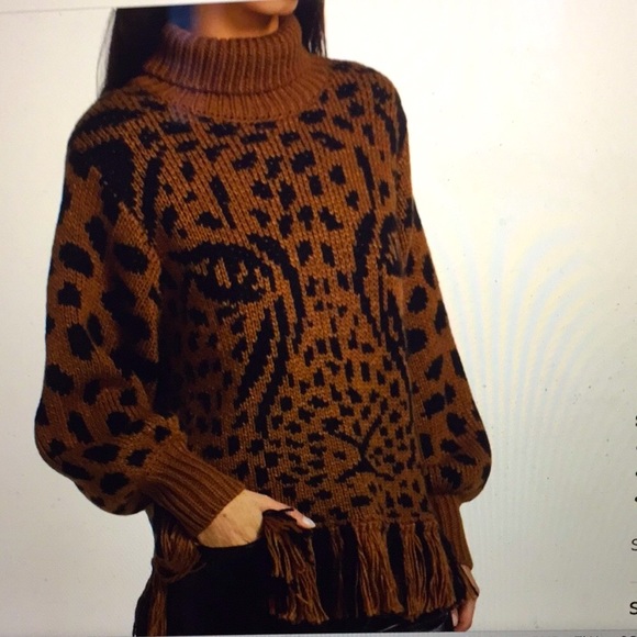 FARM Rio Leopard Fringe Sweater - Picture 3 of 9
